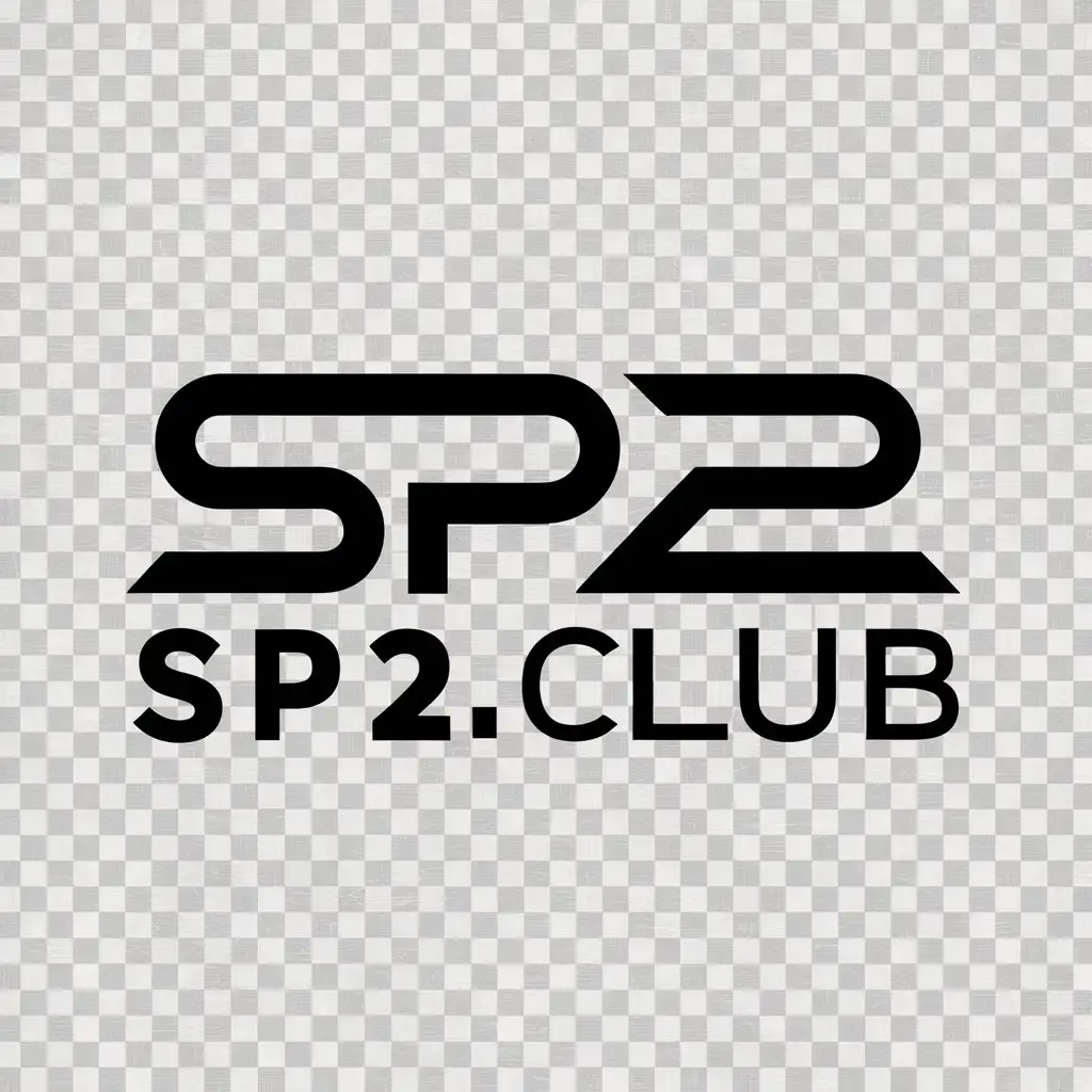 a logo design,with the text "sp2.club", main symbol:sp2.club,Minimalistic,clear background