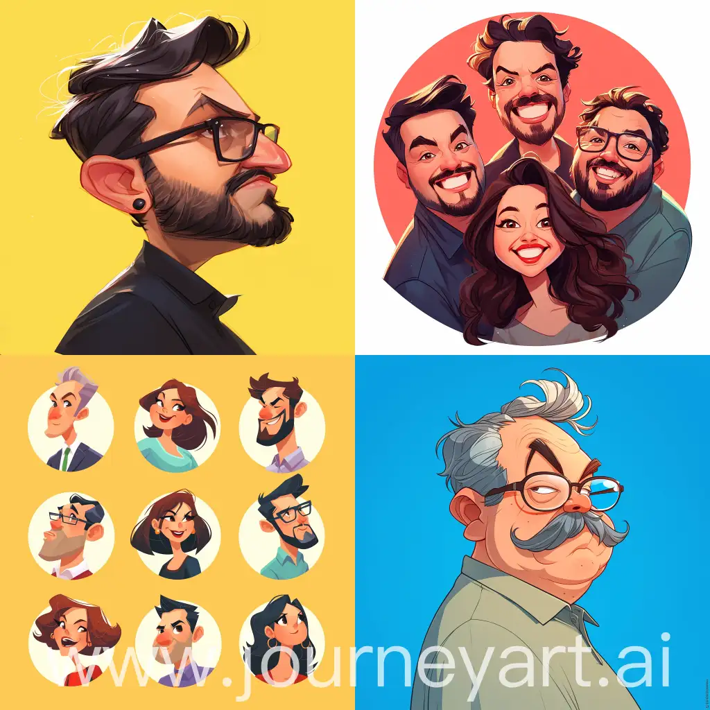 Colorful-Cartoon-Characters-Designing-a-Poster