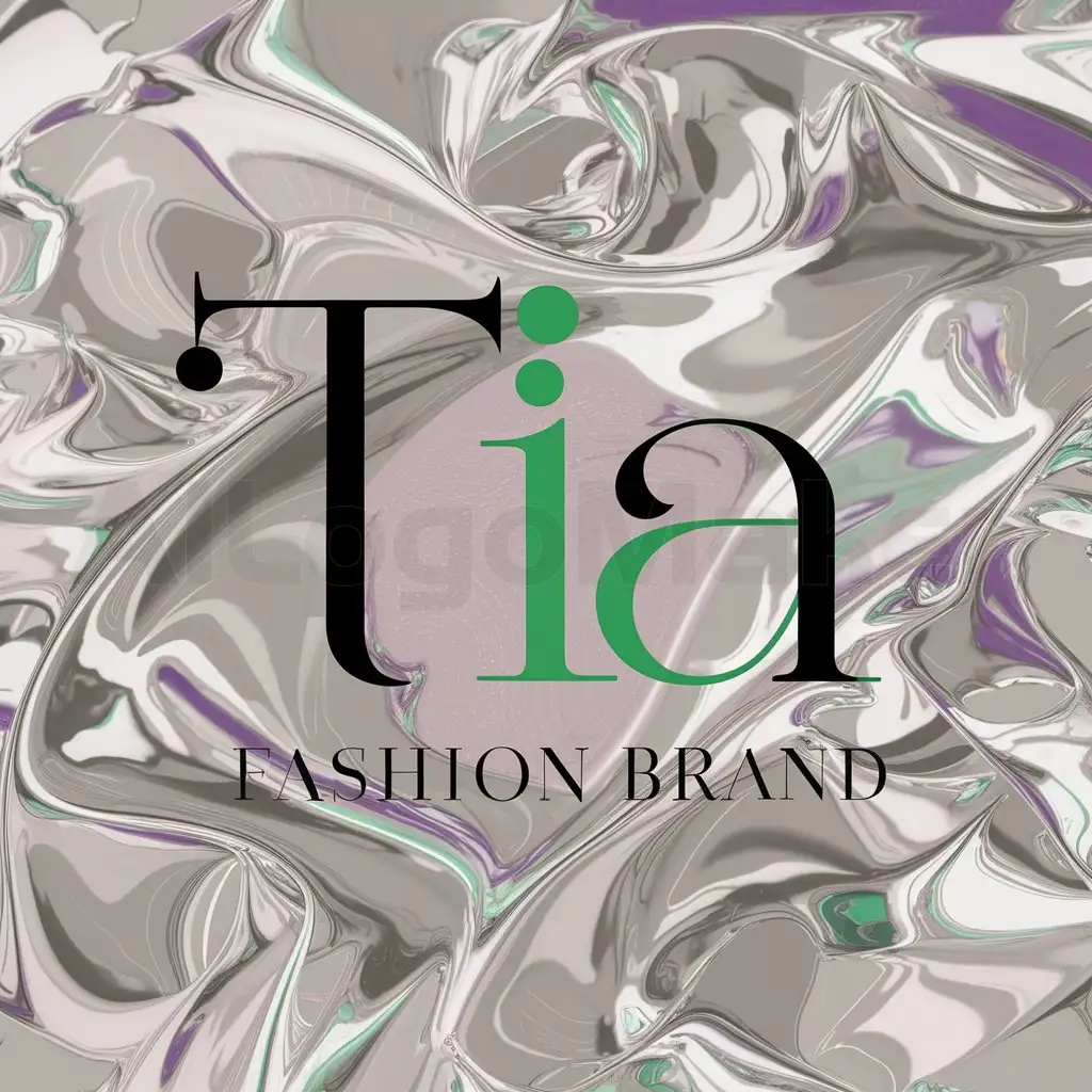 LOGO-Design-For-TiA-Modern-Font-with-Stylish-Figures-in-Vibrant-Purple-Green-White-and-Black