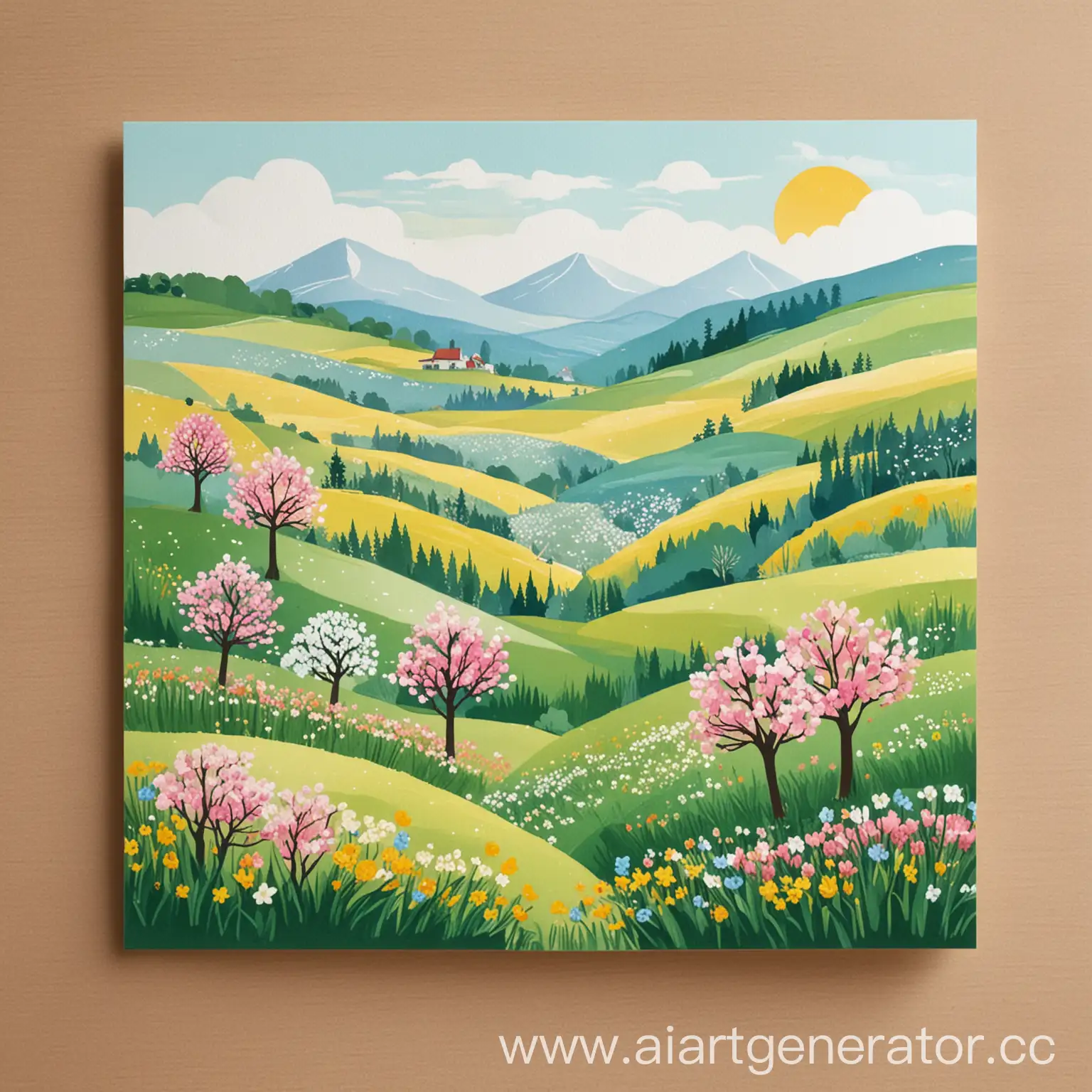Vibrant-Spring-Landscape-Greeting-Card