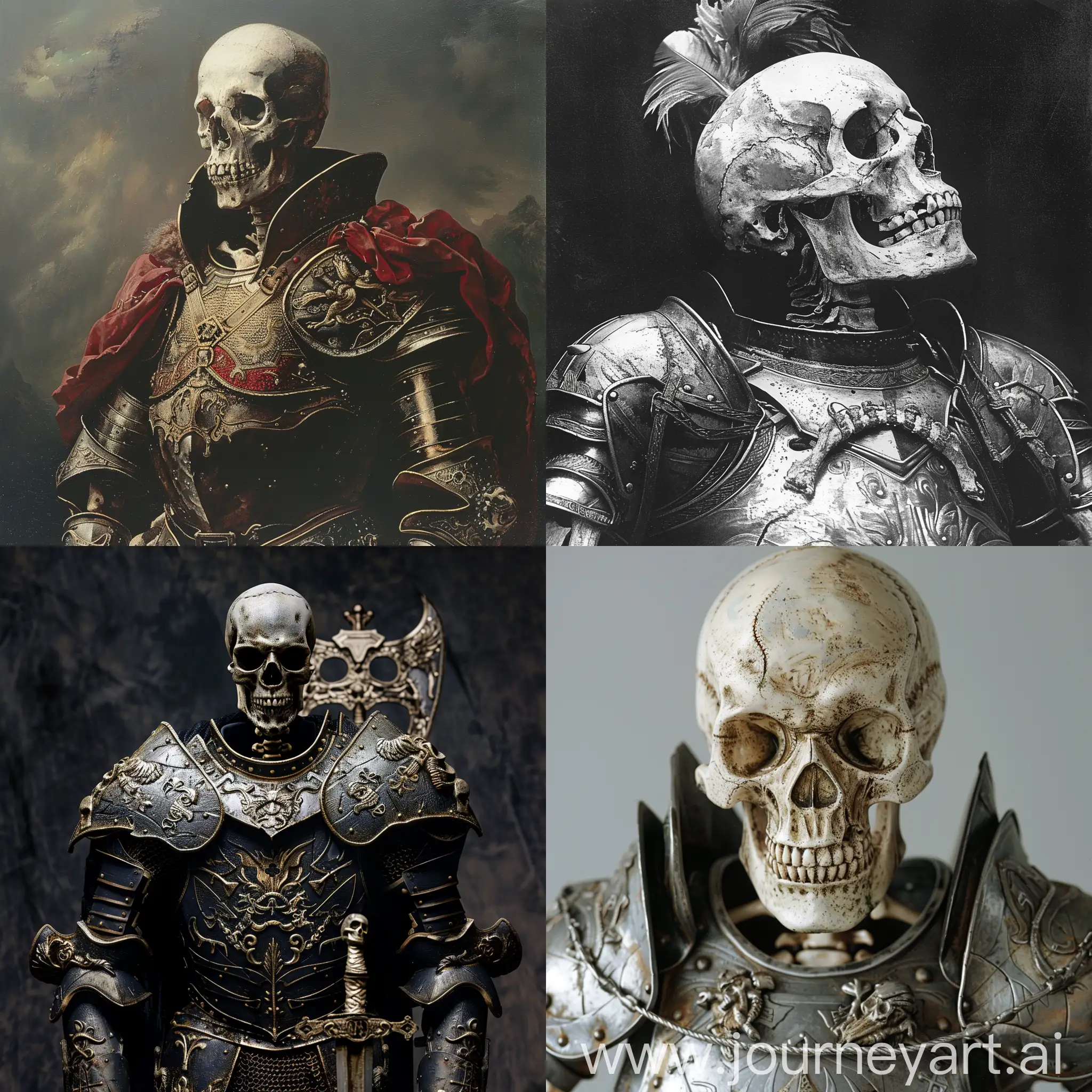 Skeleton in knight armor 