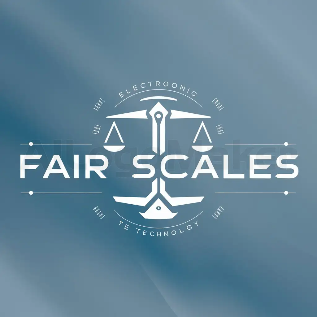 a logo design,with the text "fair scales", main symbol:electronic fair scale,Moderate,clear background