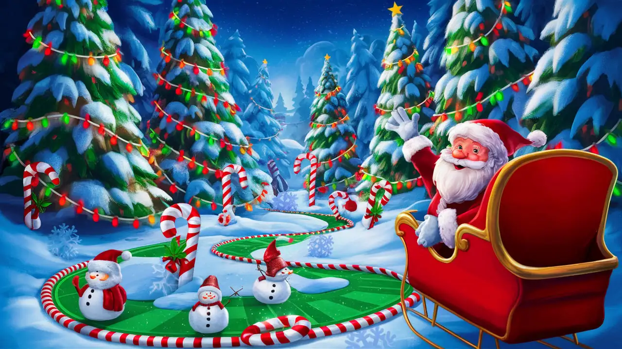 Christmas Themed Game with Festive Christmas Trees