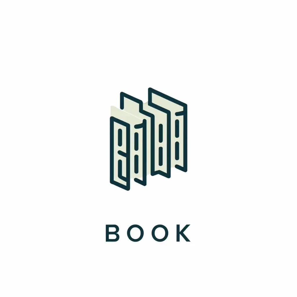 a logo design,with the text "book", main symbol:Book, transparent background,Minimalistic,clear background