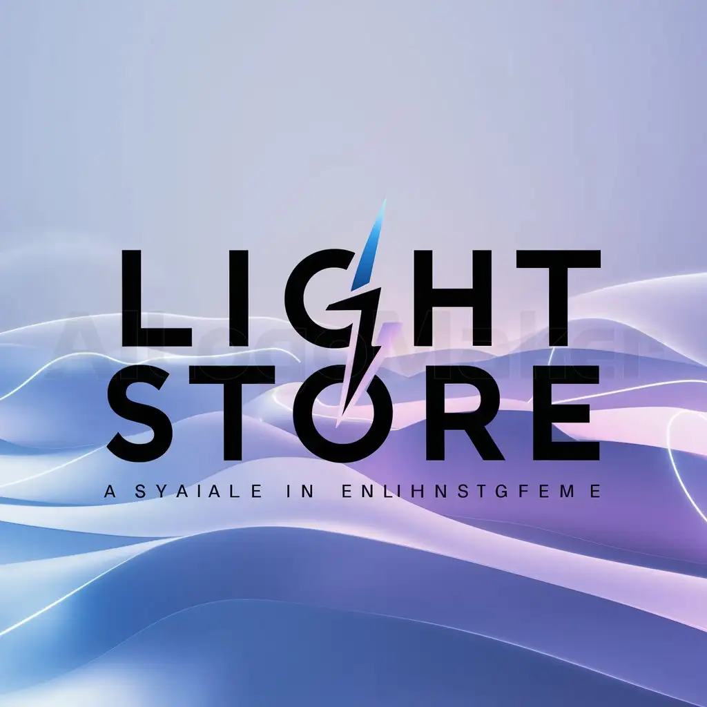 a logo design,with the text "Light Store", main symbol:Create a logo for Light Store - use soft gradient background, company deals with electronics.,Moderate,be used in Technology industry,clear background