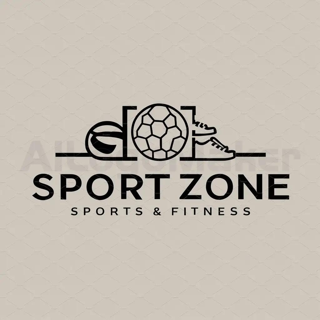 a logo design,with the text "Sport Zone", main symbol:sport games,Moderate,be used in Sports Fitness industry,clear background