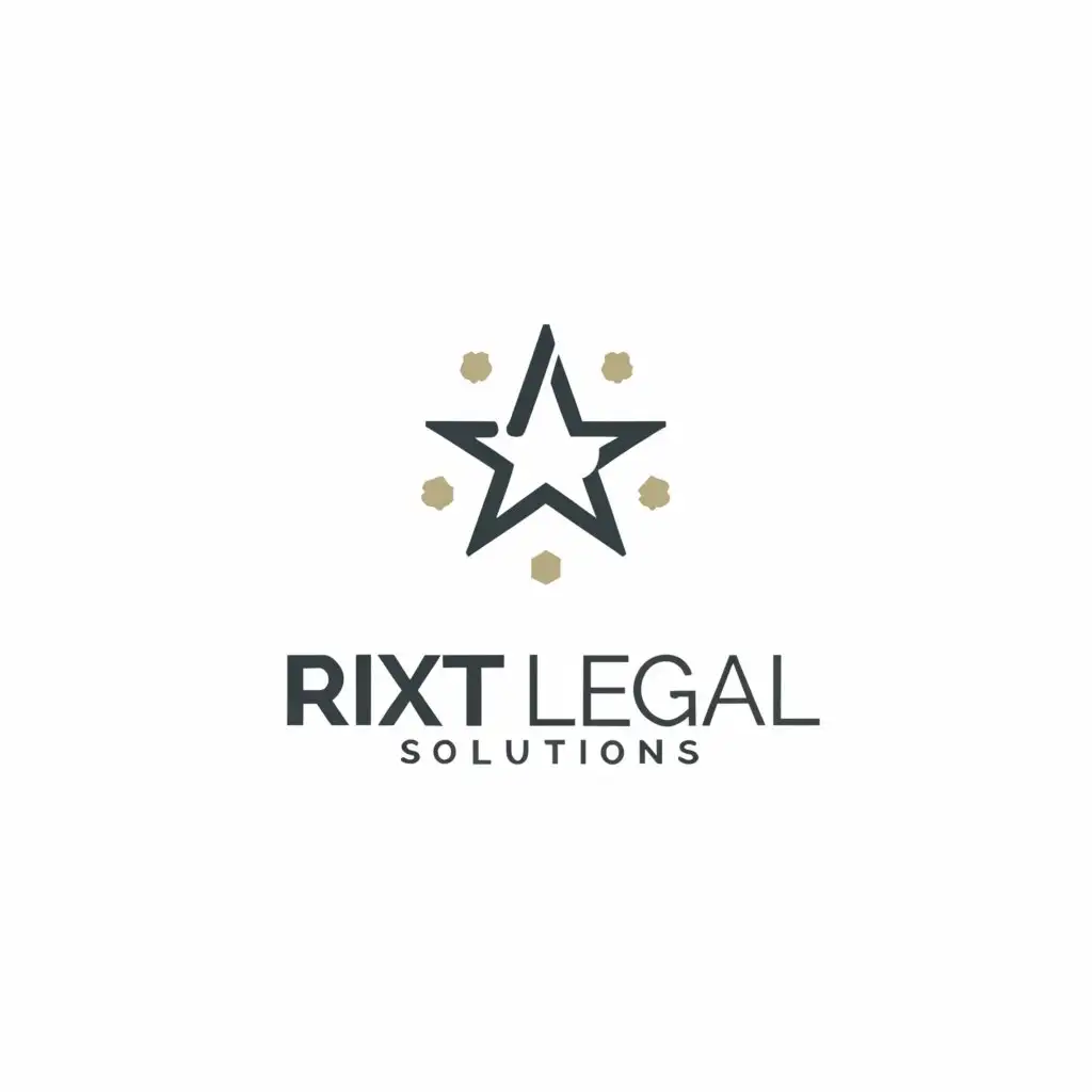 a logo design,with the text "Rixt Legal Solutions", main symbol:star,Moderate,be used in Legal industry,clear background