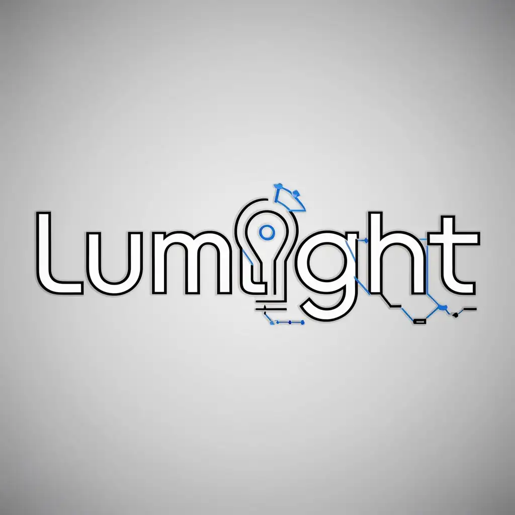 a logo design,with the text "LumLight", main symbol: Modern logo design for a lighting company, "LumLight" that manufactures and distributes lighting for homes and commercial use. Below are some key points to consider when creating this logo:

They integrate a technology that allows for quick and safe installation of lighting. It also uses cutting-edge smart lighting technology.

The logo should have a modern and TECHY aesthetic, fitting the current trends in design. It should incorporate elements related to lighting technology, but in a subtle and sophisticated way. While this is important, the emphasis should not be solely on the technology. The design should be balanced, and the technology aspect should not overpower the overall look and feel of the logo.

(There's no translation needed as the input is already in English),Moderate,be used in lighting company industry,clear background