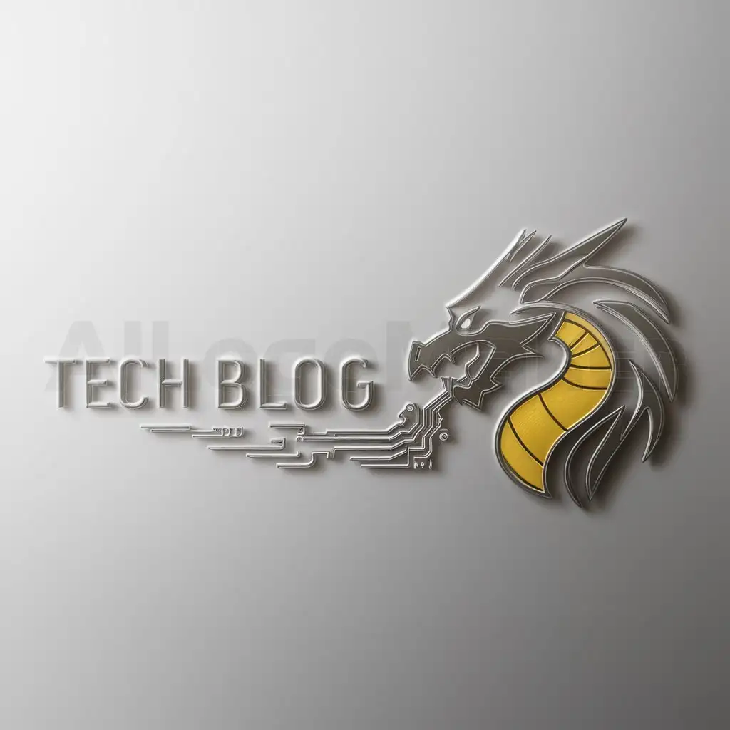 LOGO-Design-For-Tech-Blog-Modern-Dragon-Emblem-on-Clean-Background