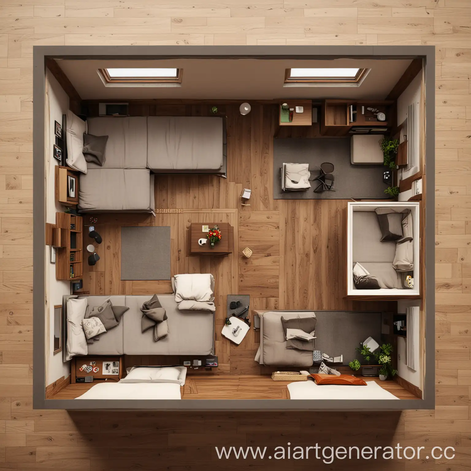 Top-View-Room-Design-with-Modern-Furniture-Layout