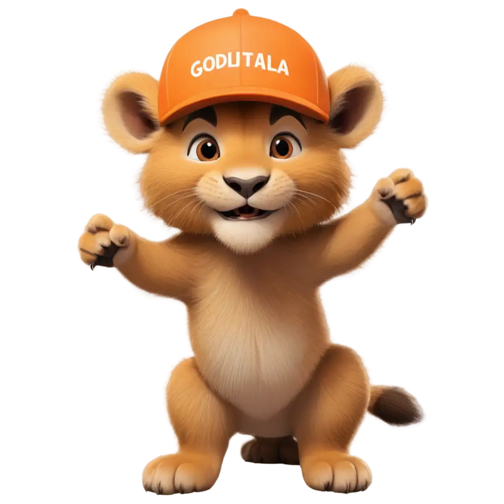 Cartoon-Smiling-Lion-Cub-with-Orange-Cap-PNG-Enhancing-Online-Presence-with-Goditalia-Theme