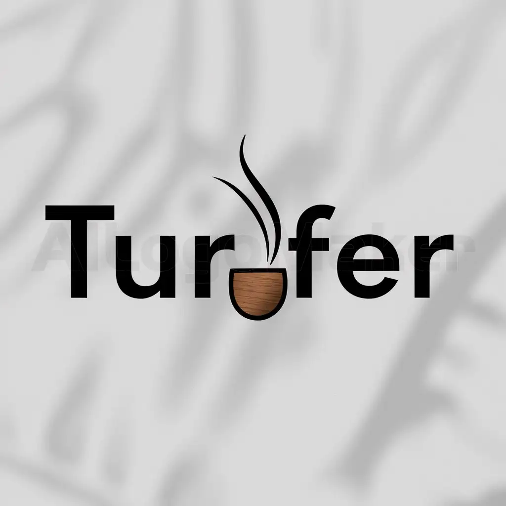 a logo design,with the text "Turifer", main symbol:woody pipe smoke,Moderate,clear background