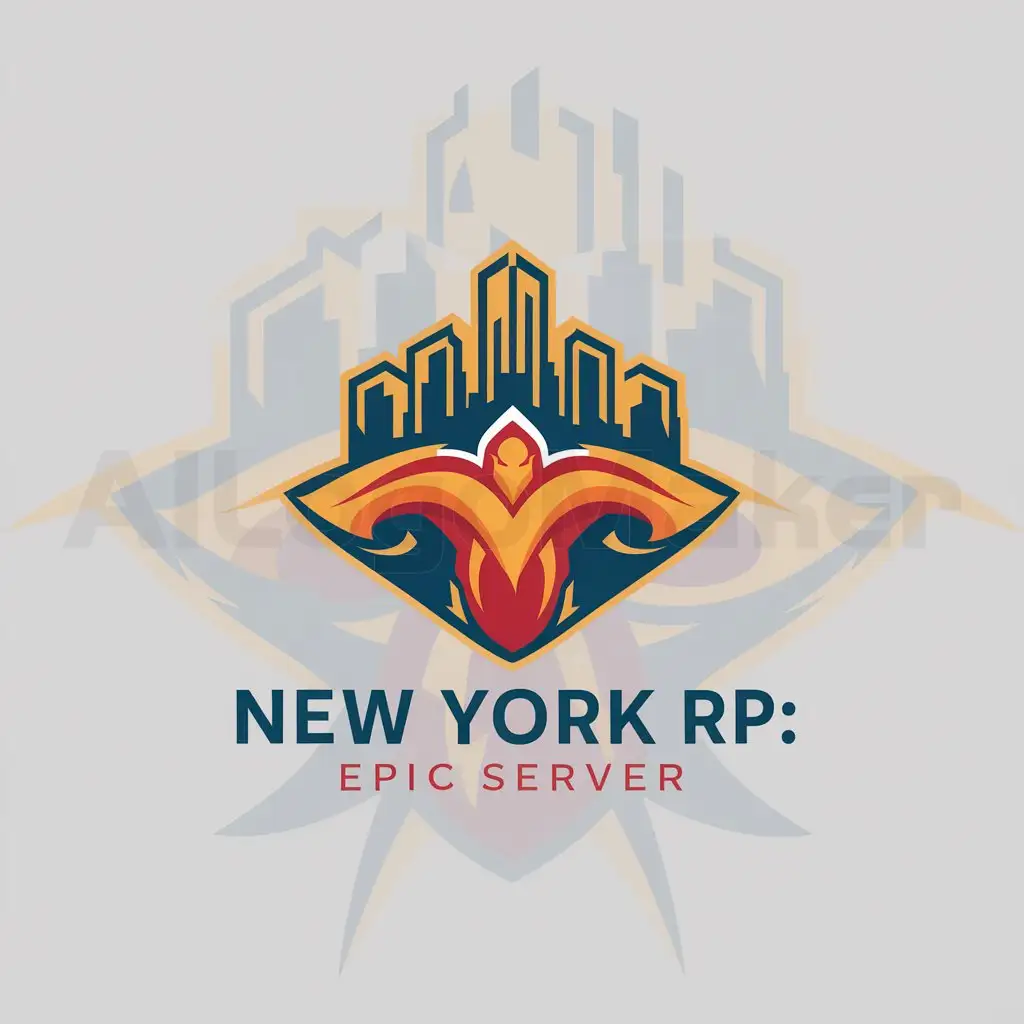 a logo design,with the text "New York RP ERlC SERVER", main symbol:New York RP,Moderate,be used in Entertainment industry,clear background