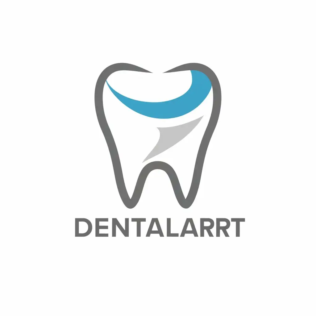 a logo design,with the text "DentalART", main symbol:Tooth,Moderate,be used in Medical Dental industry,clear background