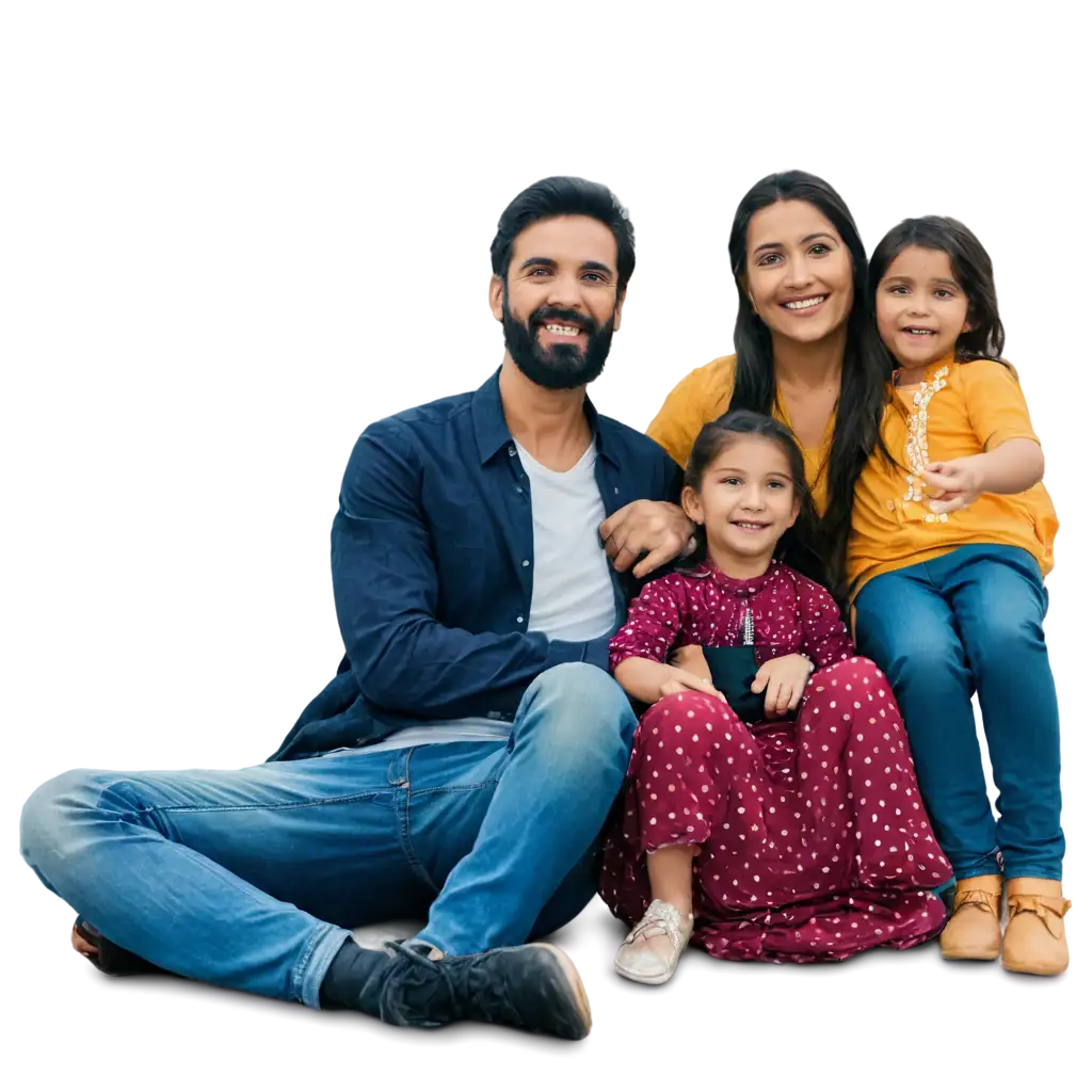 Optimizing-SEO-with-a-HighQuality-PNG-Pakistani-Happy-Family-with-Two-Children