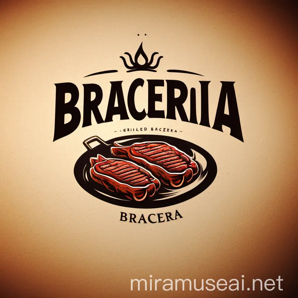 create a logo for a restaurant specialized in grilled meat called "Braceria"