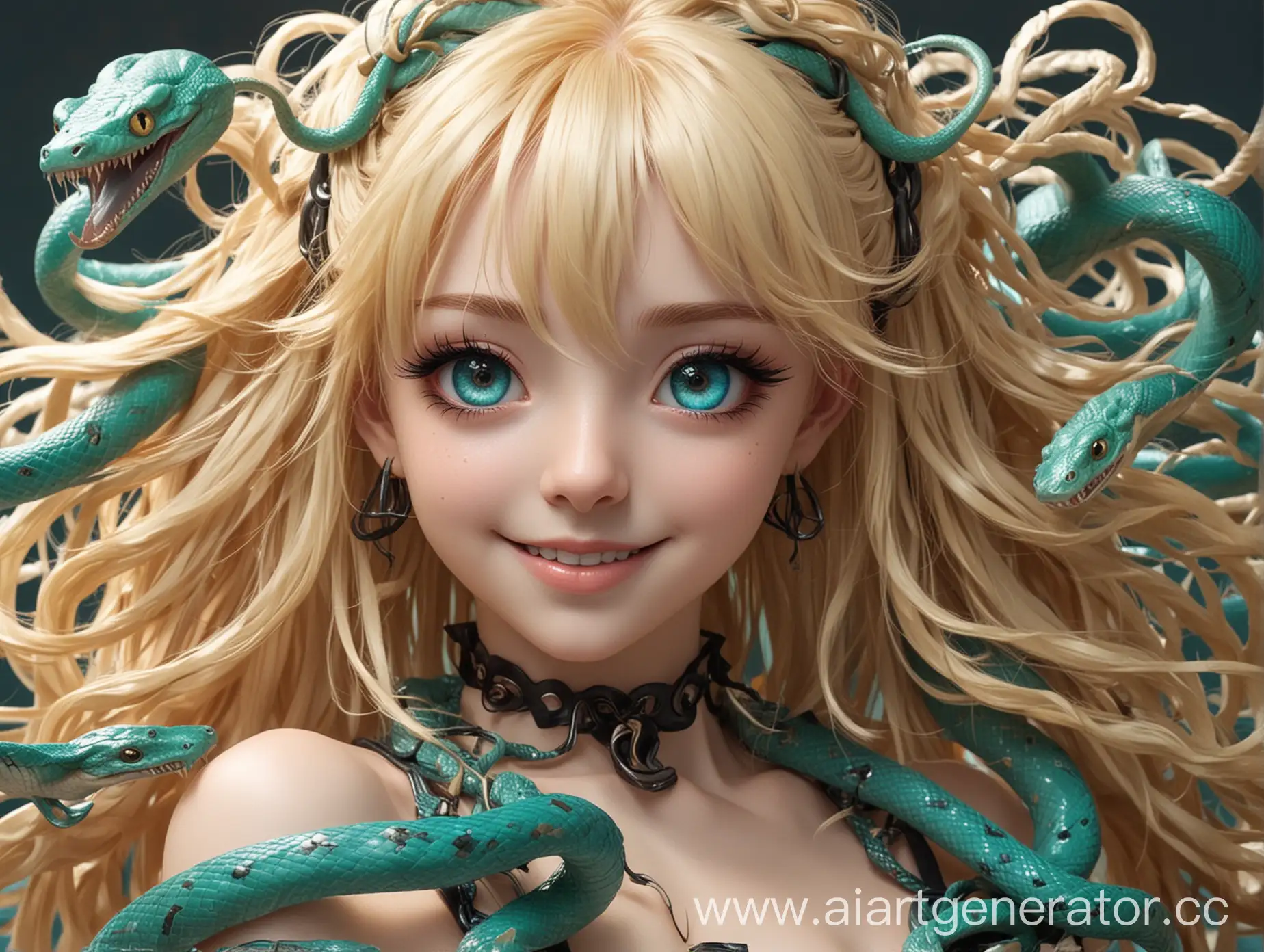 Blonde-Anime-Loli-with-Turquoise-Highlights-and-Serpent-Hair