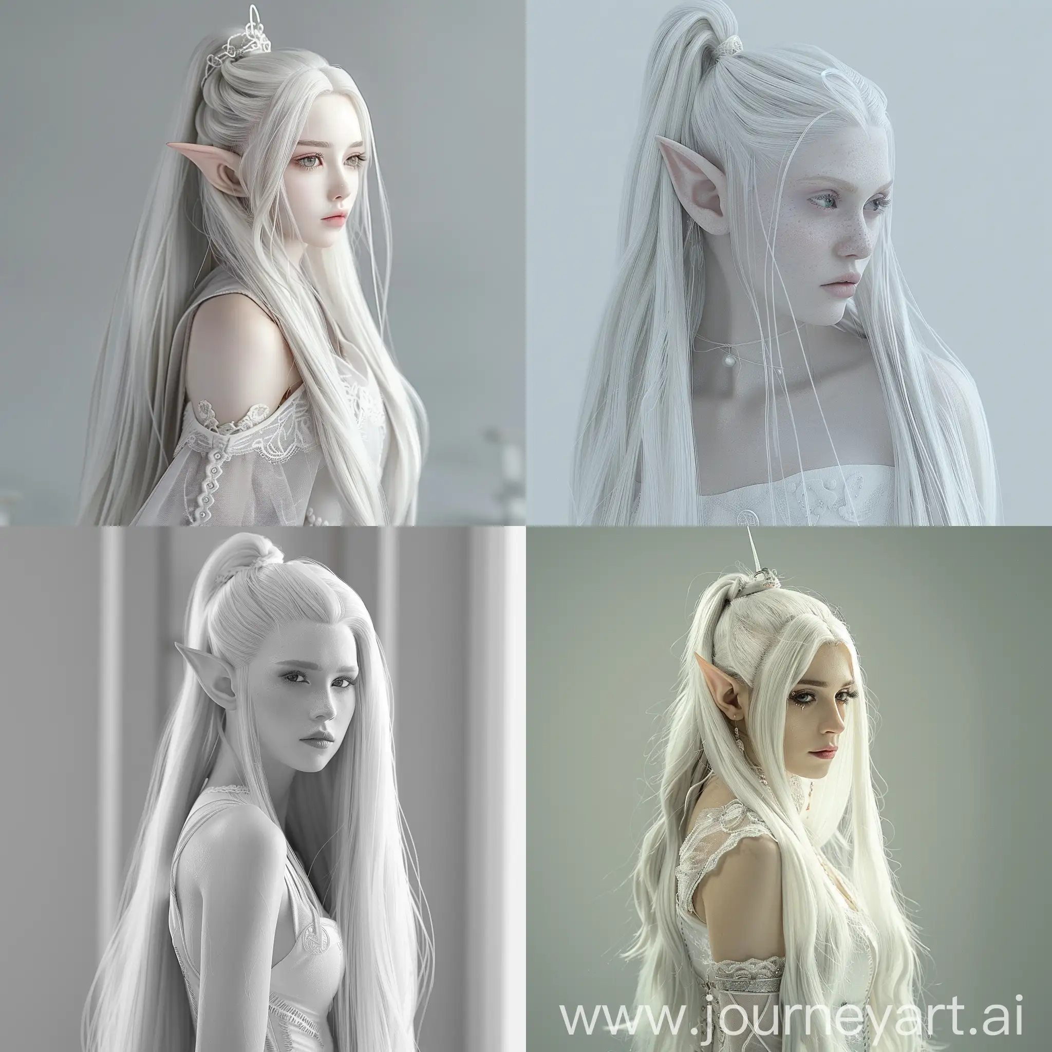 Elegant-WhiteHaired-Elf-with-Delicate-Makeup-and-Graceful-Curves