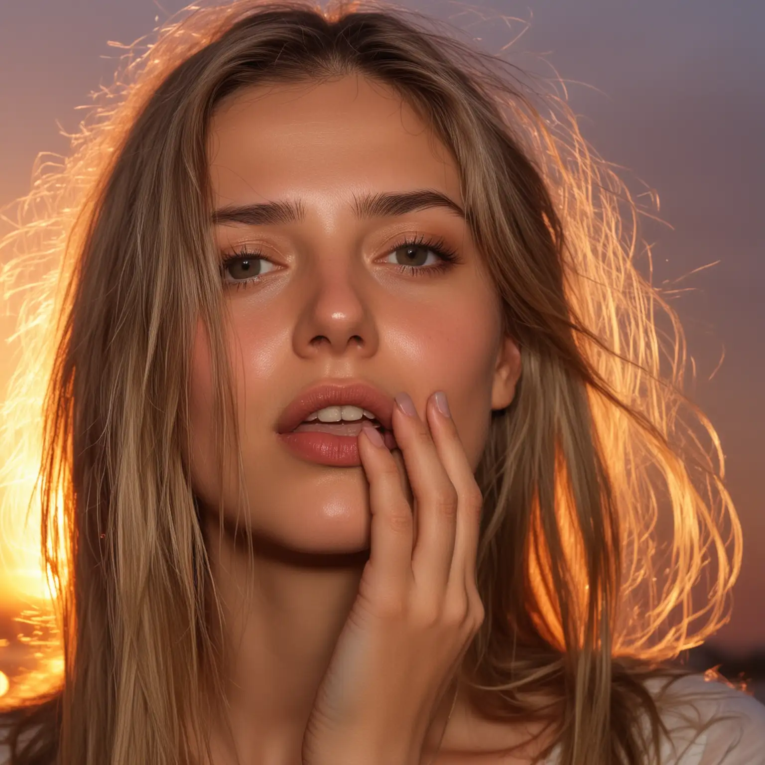 Sensual-Young-Woman-with-Flowing-Hair-in-Sunset-Gaze