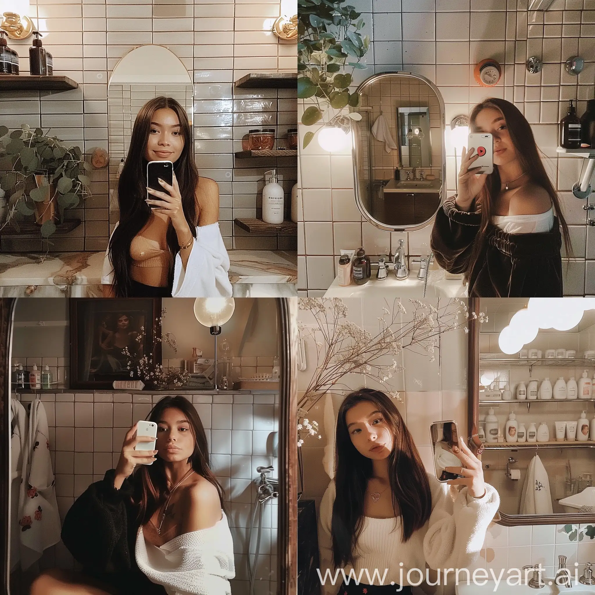 Chic-Bathroom-Selfie-Stylish-Girl-Captures-Aesthetic-Moment