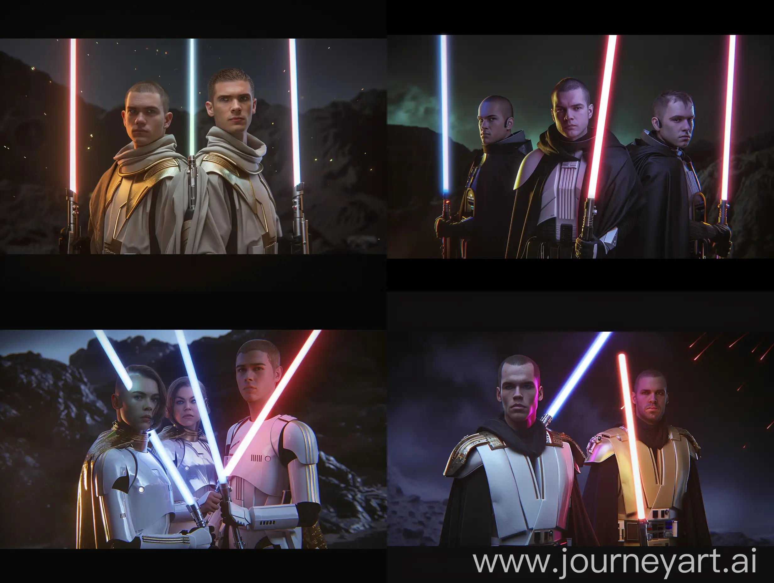 Jedi-Knights-Dueling-with-Lightsabers-in-Intense-Battle