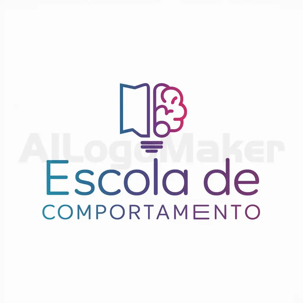 a logo design,with the text "School of Behavior", main symbol:educação, ciência,Moderate,clear background