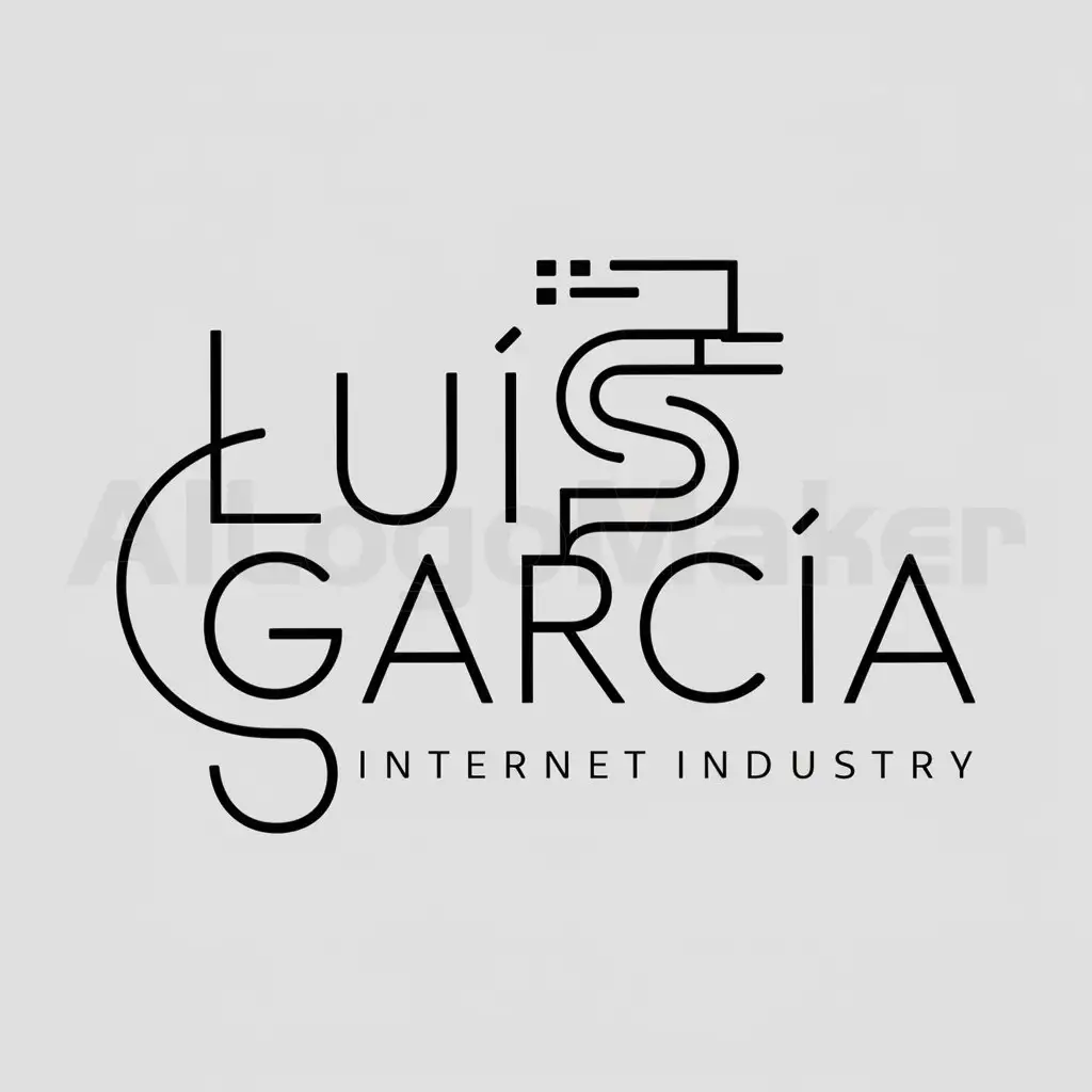 a logo design,with the text "Luis Garcia", main symbol:development of software,Minimalistic,be used in Internet industry,clear background