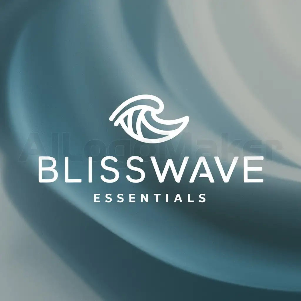 a logo design,with the text "BlissWave Essentials", main symbol:relaxation,Moderate,clear background