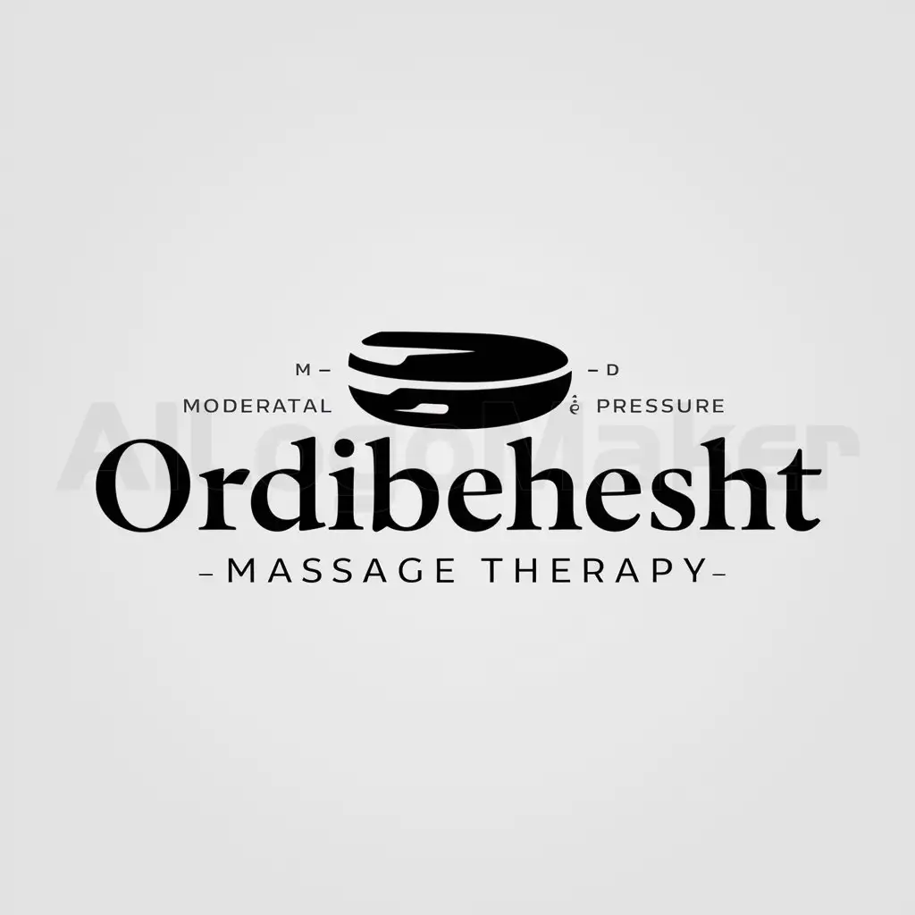 a logo design,with the text "Ordibehesht", main symbol:Massage,Moderate,be used in Massage therapy industry,clear background