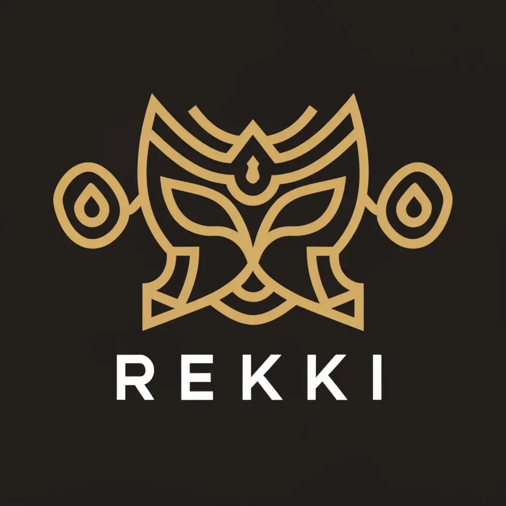 a logo design,with the text "rekki", main symbol:padayani,Moderate,clear background
