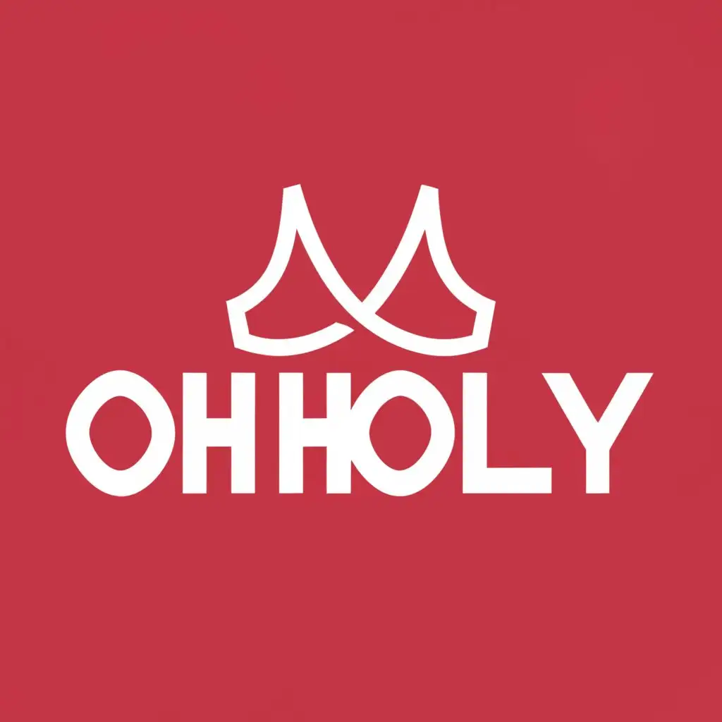 a logo design,with the text "ohholy", main symbol:Brassiere,Moderate,be used in Retail industry,clear background