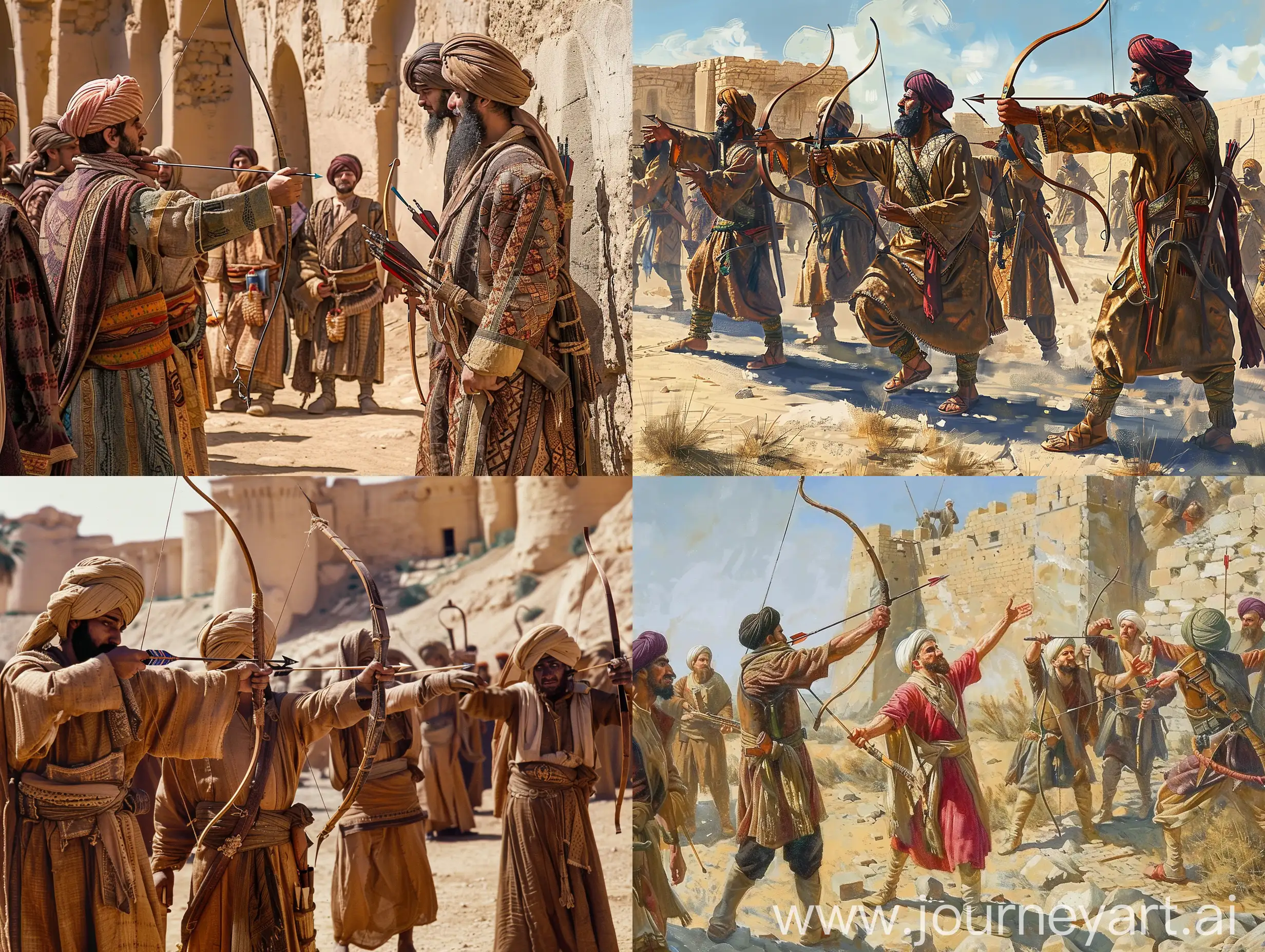 Persian-Archers-Surrendering-to-Parthian-Soldier-at-Arge-Bam-Fortress