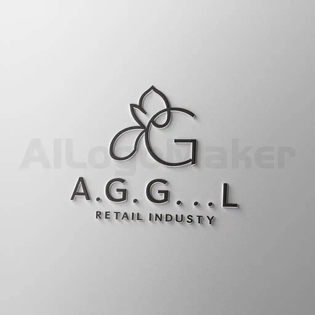a logo design,with the text "A.G", main symbol:flower A G,Minimalistic,be used in Retail industry,clear background