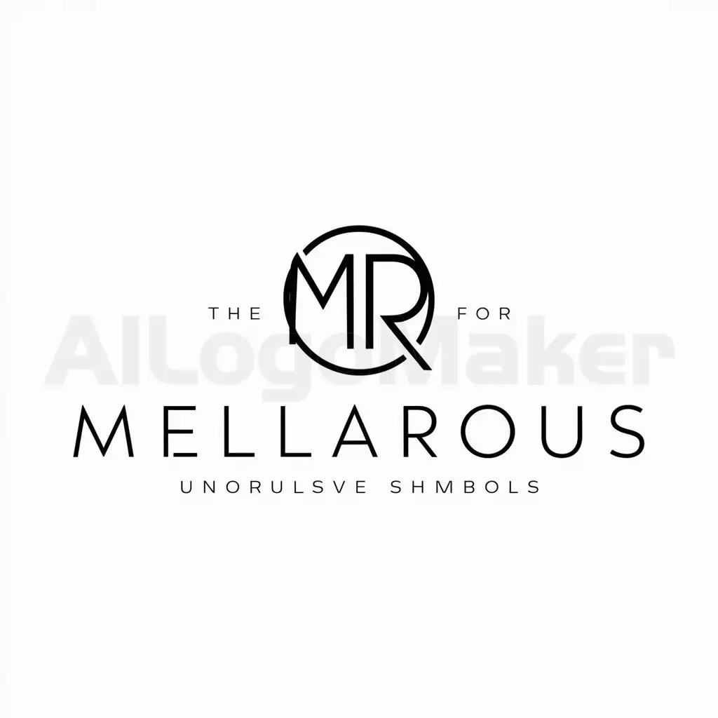 a logo design,with the text "Mellarous", main symbol:M/R/CIrcle,Minimalistic,be used in Others industry,clear background