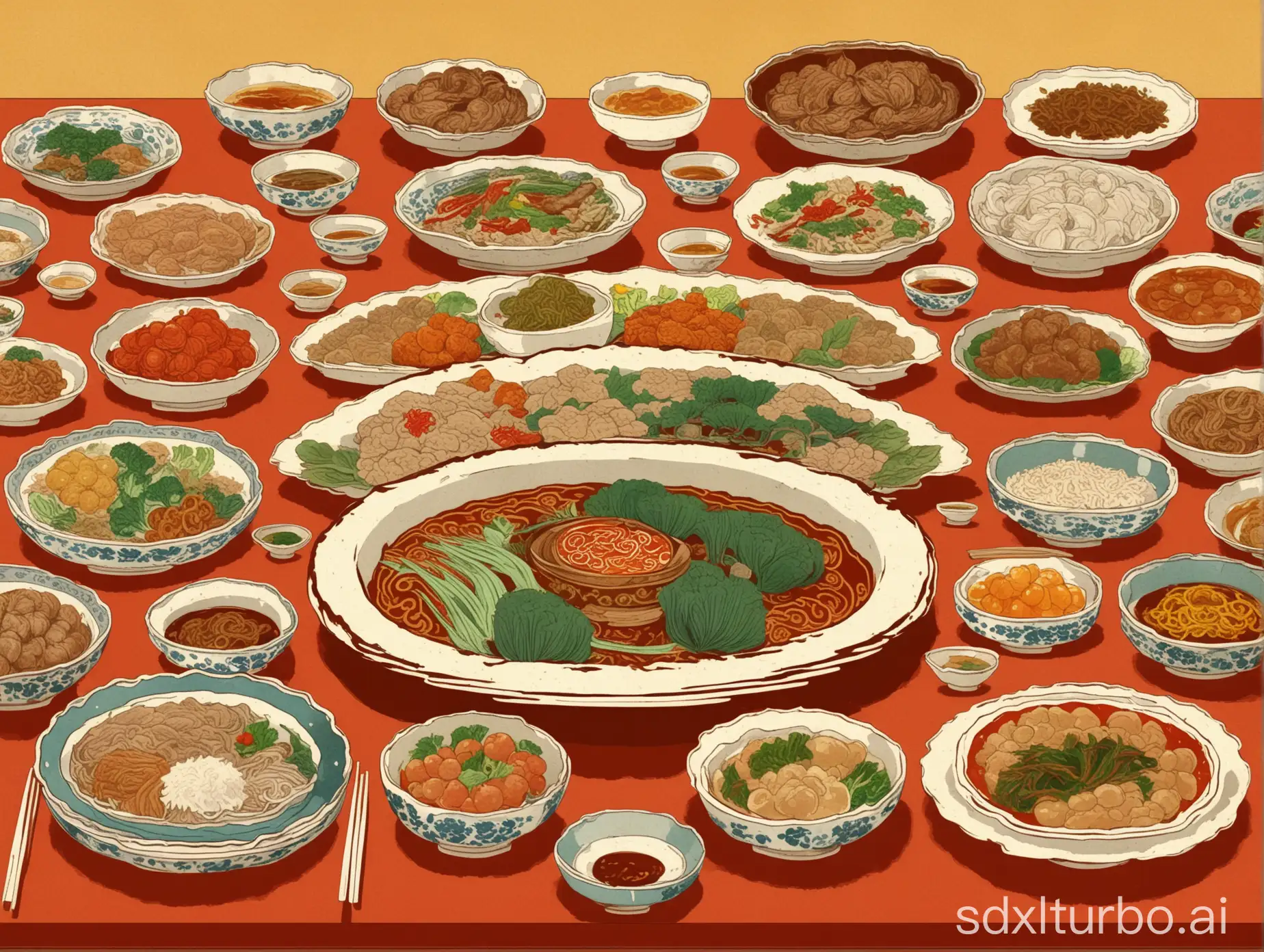 Illustrated-Style-Rural-Chinese-Dishes-from-the-70s