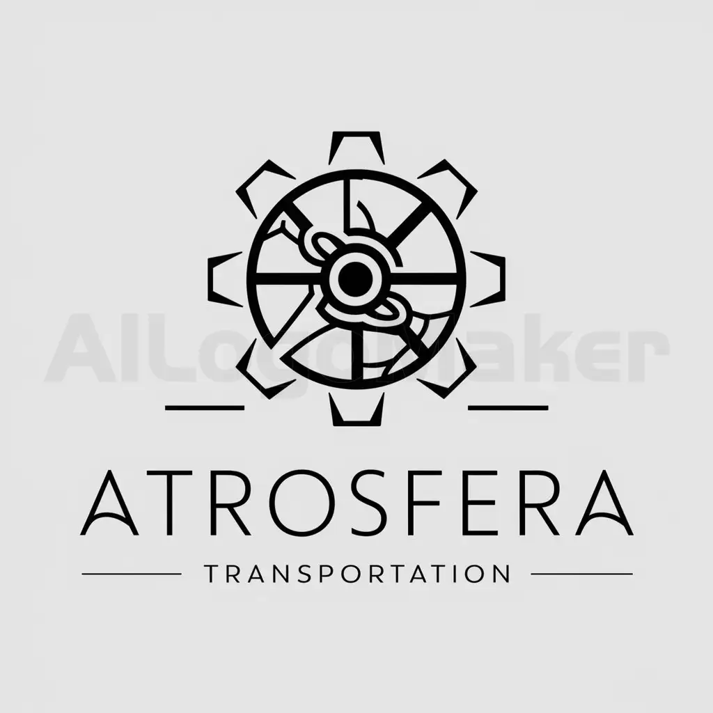 a logo design,with the text "Atrosfera", main symbol:Transporte,complex,be used in Others industry,clear background