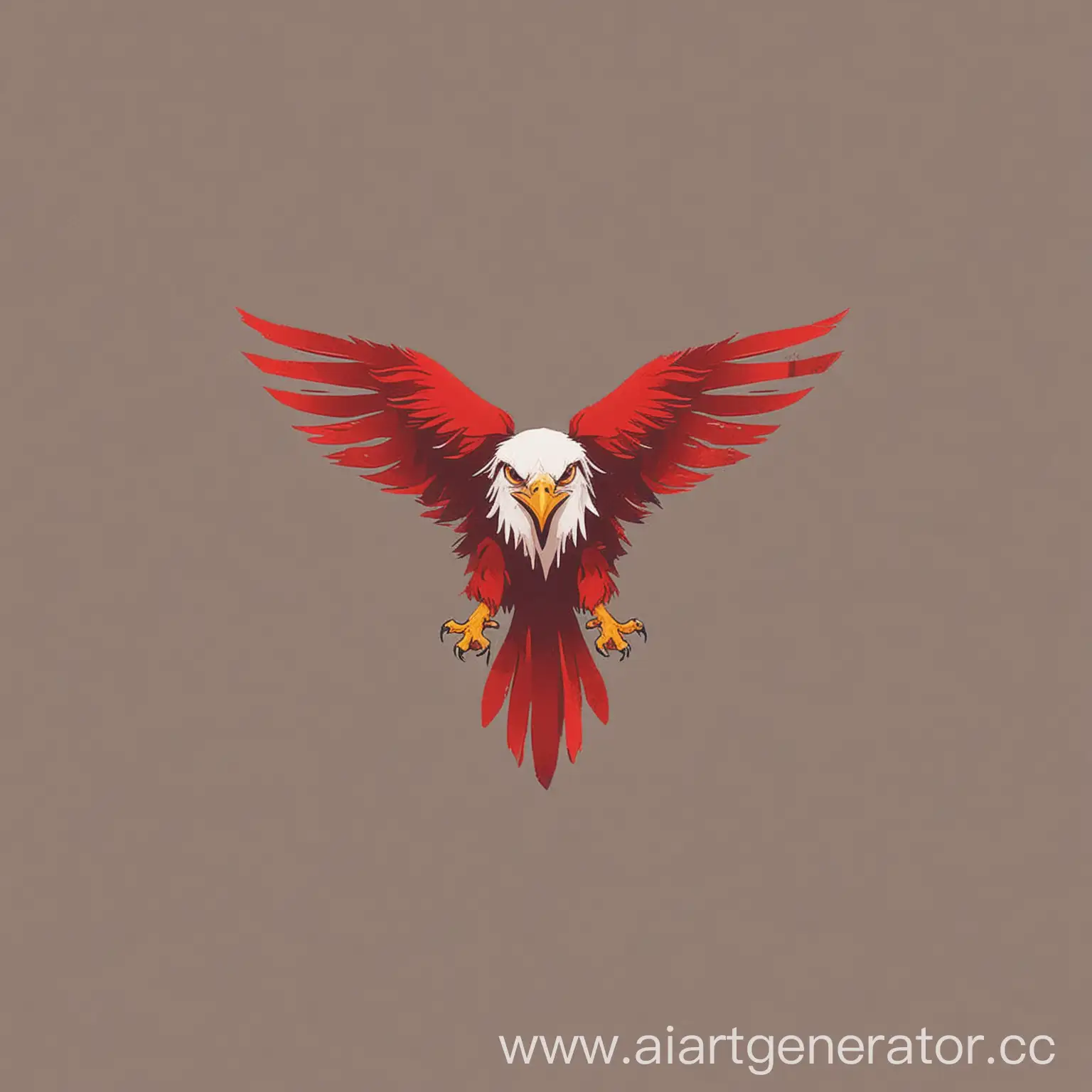 Minimalistic-Red-Eagle-Logo-Design