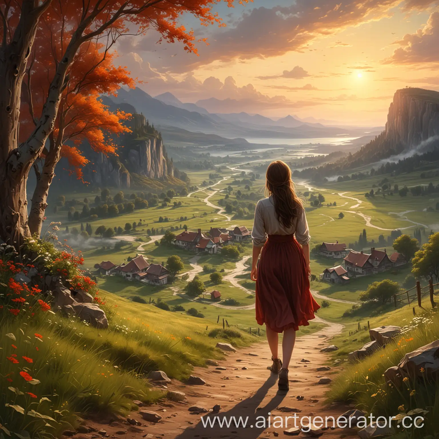 Bidding-Farewell-with-a-Beautiful-Girl-Amidst-Stunning-Landscape