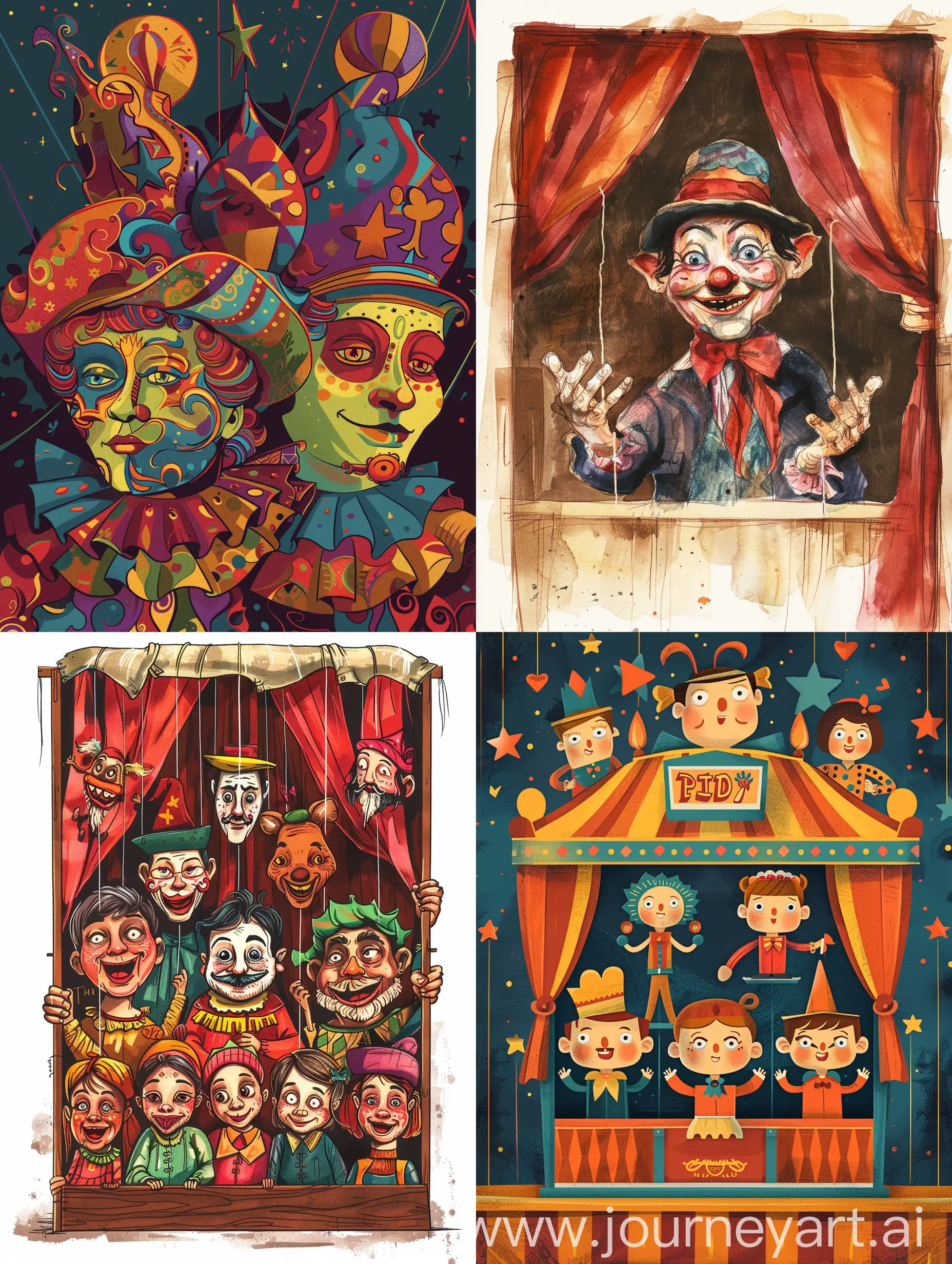 Colorful-Childrens-Puppet-Theater-Poster-Sketch