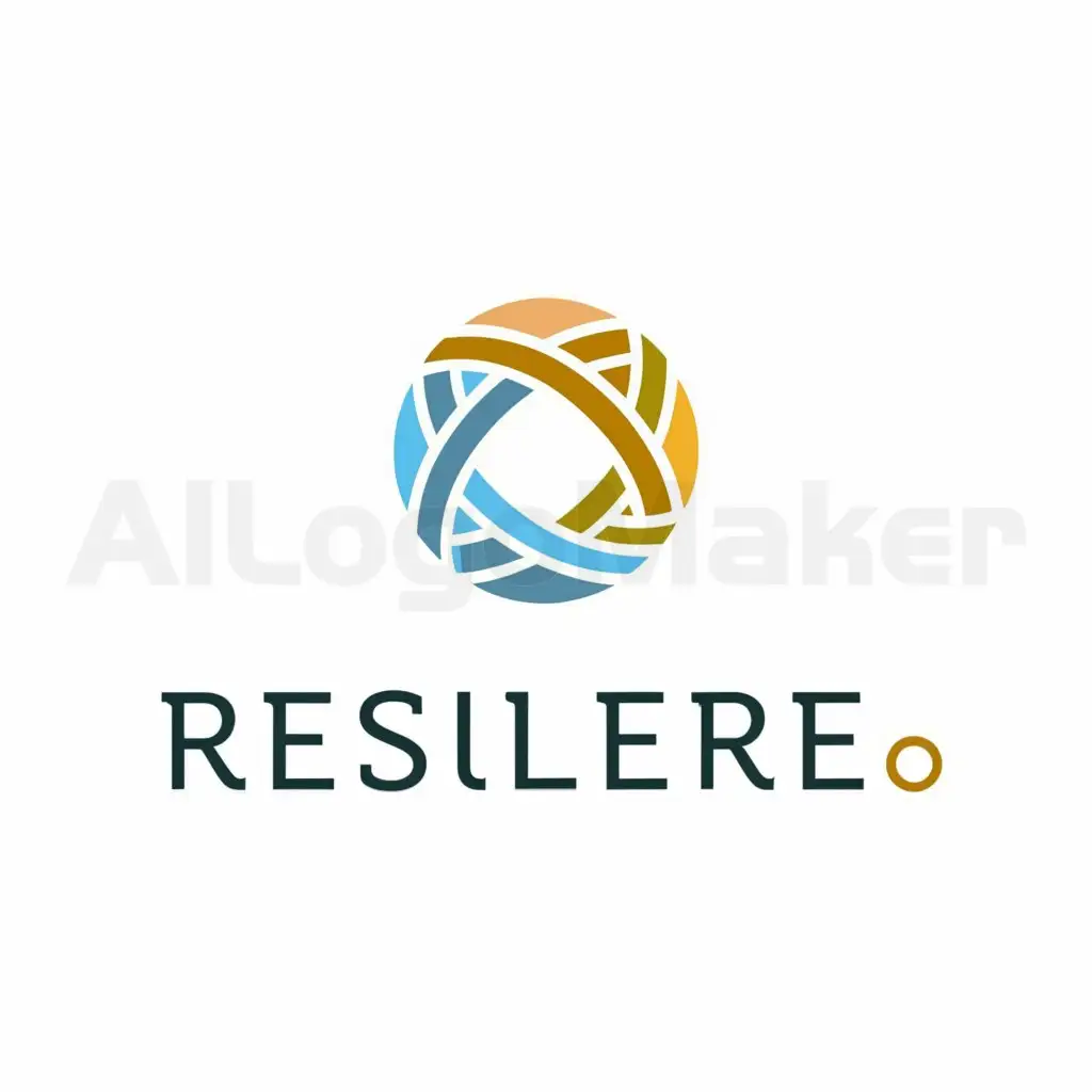 a logo design,with the text "Resiliere", main symbol:Encircling the globe, incorporate a stylized gear or cogwheel, representing the proactive and systematic approach your association takes towards risk anticipation and management. This could also symbolize the collaborative effort required from various stakeholders.

For colors, consider using earthy tones like greens and blues to signify environmental awareness, along with neutral colors like grey or black for a professional touch.,Moderate,be used in advice industry,clear background