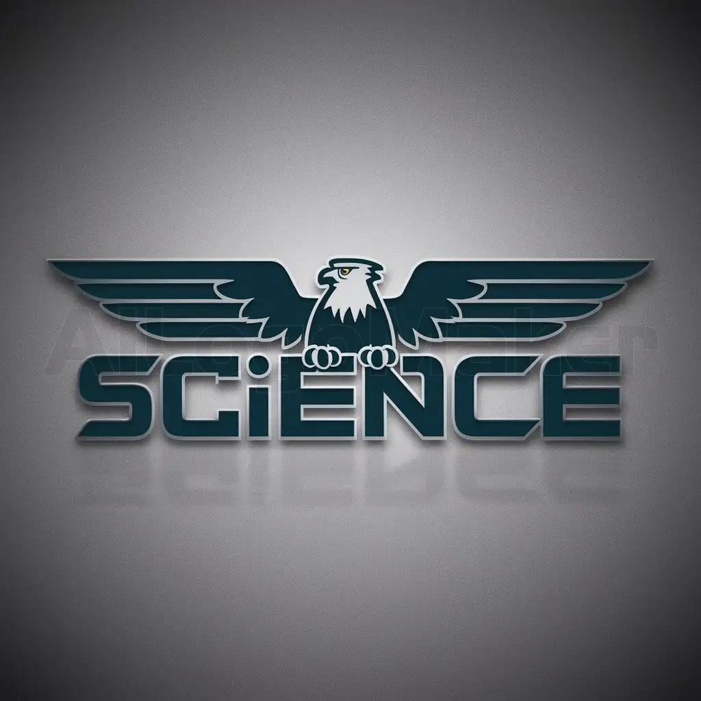 a logo design,with the text "Science", main symbol:Eagle,Moderate,clear background