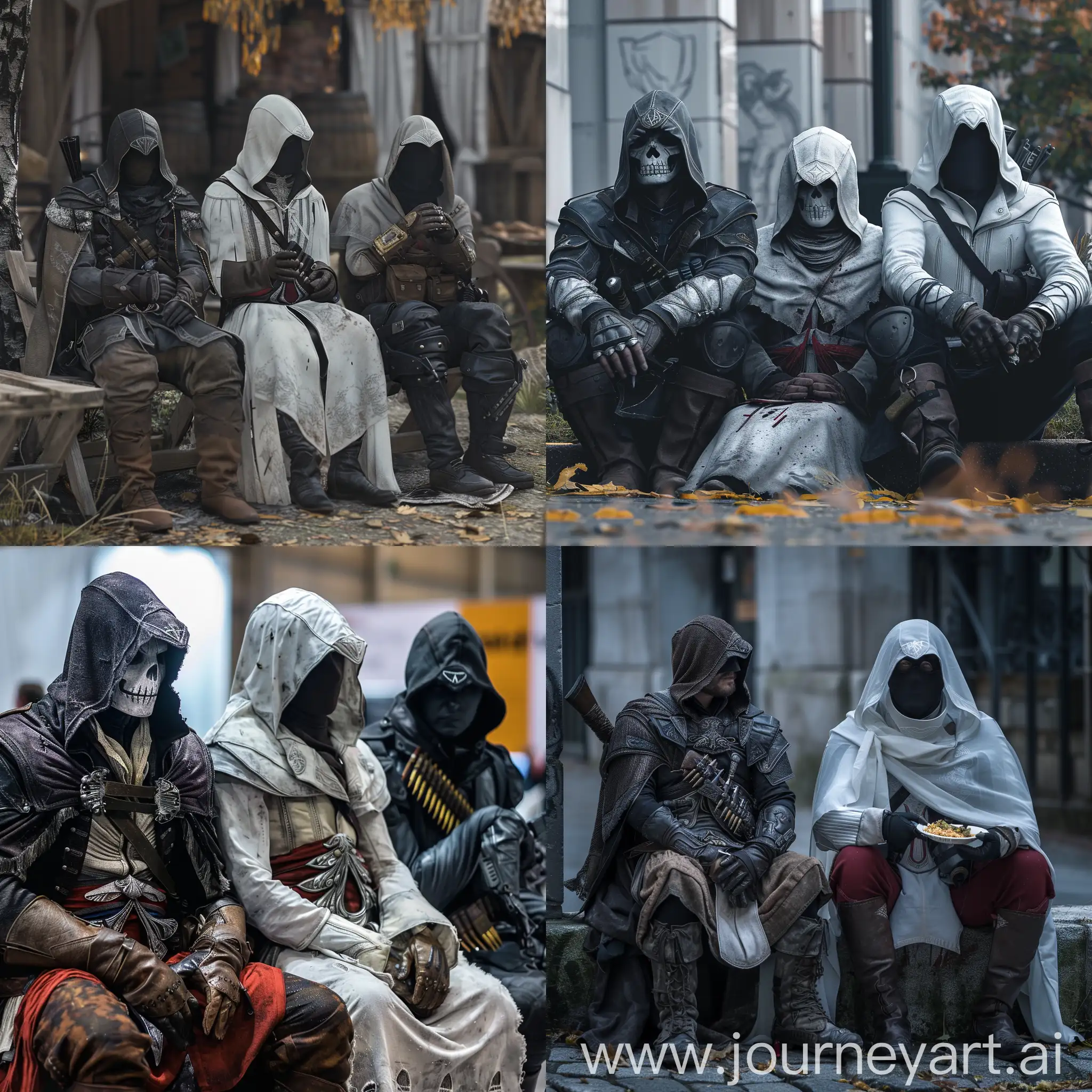 Gaming-Icons-Sharing-a-Meal-Assassins-Creed-and-Call-of-Duty-Ghost