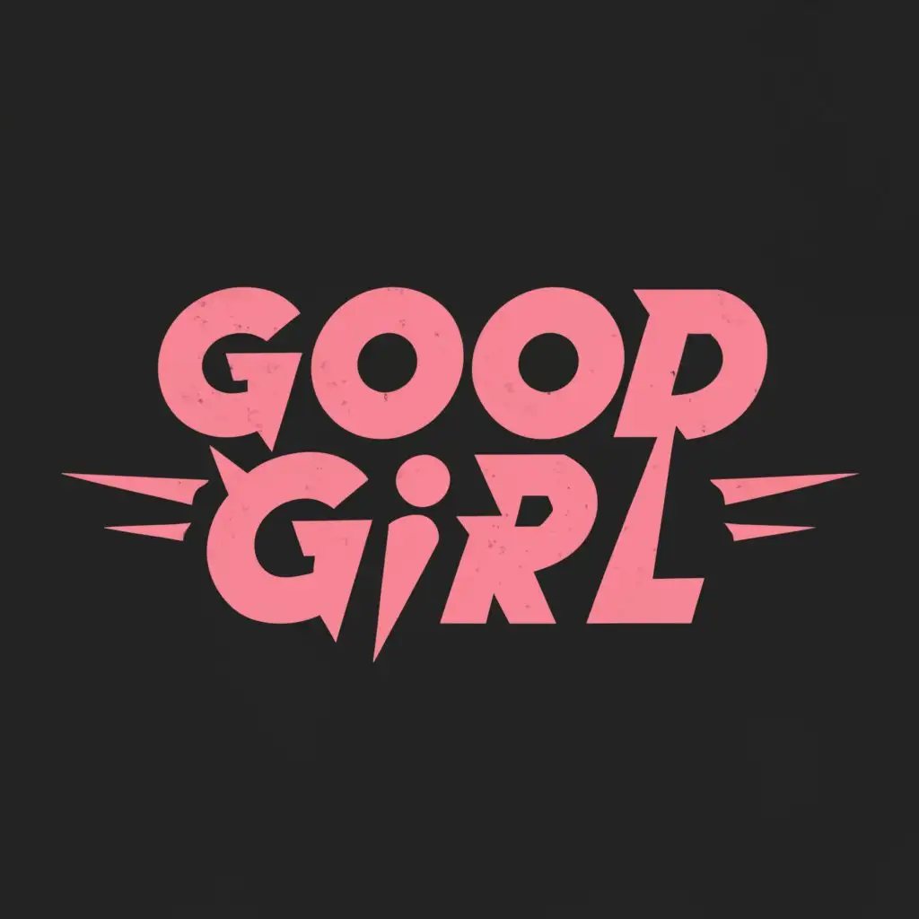 a logo design,with the text "Good Girl", main symbol:Pink skateboard, spiked collar,Minimalistic,be used in Entertainment industry,clear background