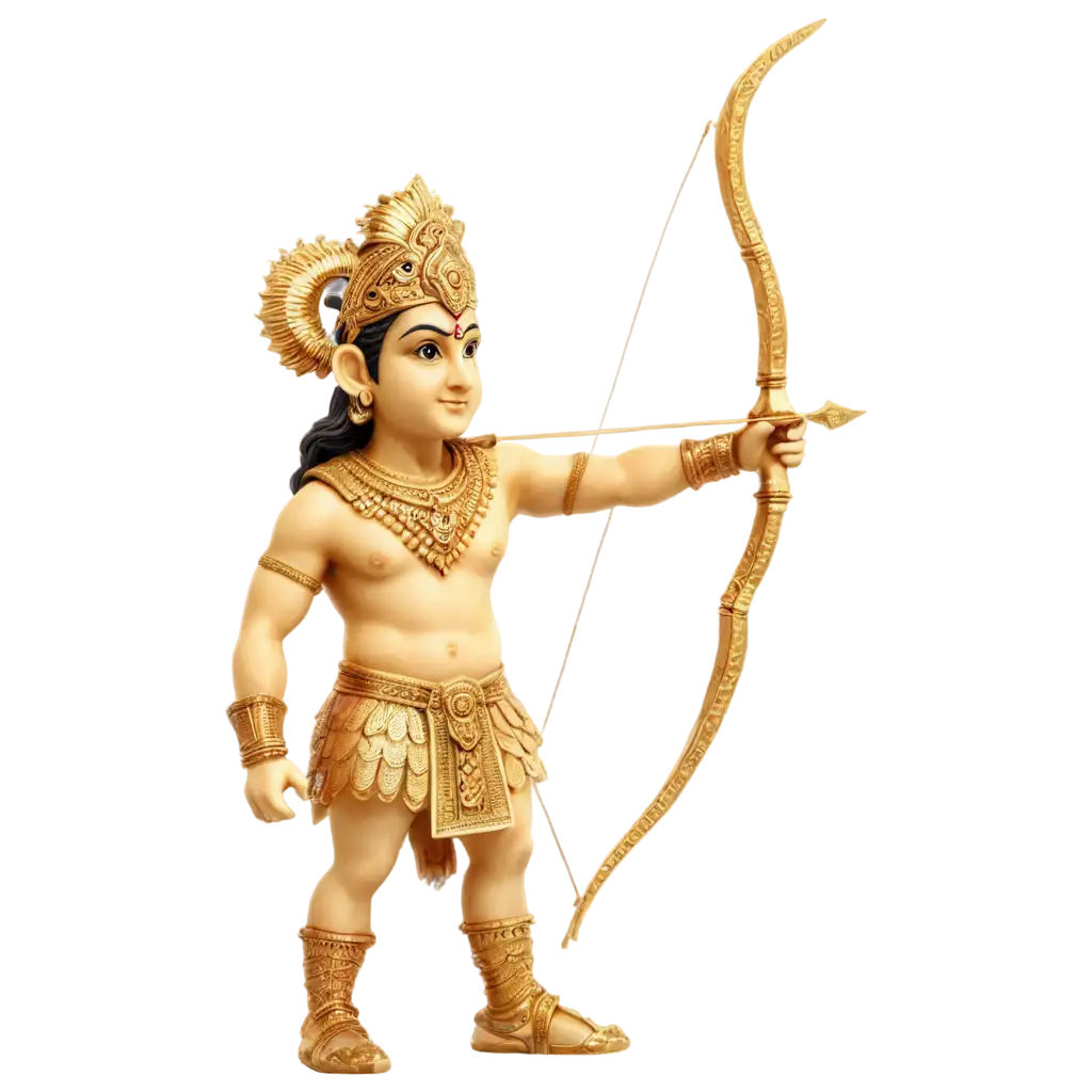 Standing-God-Ram-with-Arrow-HighQuality-PNG-Image-for-Divine-Temple-Backgrounds