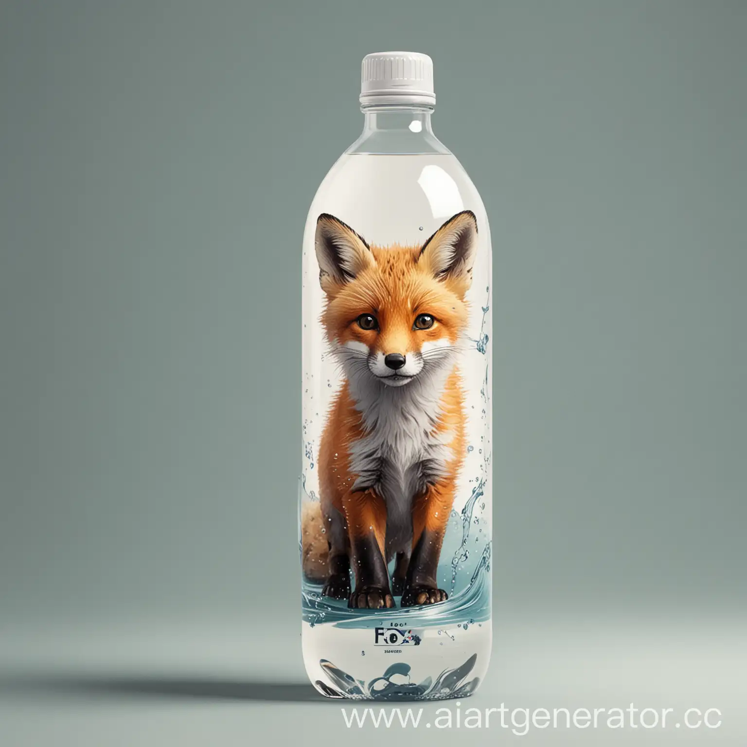 Adorable-Fox-Cub-Design-on-Water-Packaging