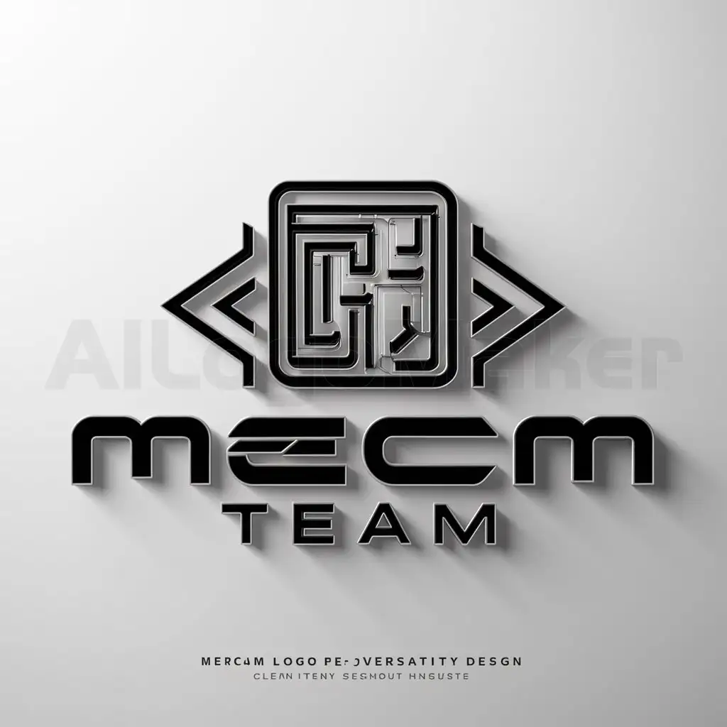 a logo design,with the text "MECM Team", main symbol:Computer,complex,be used in Technology industry,clear background