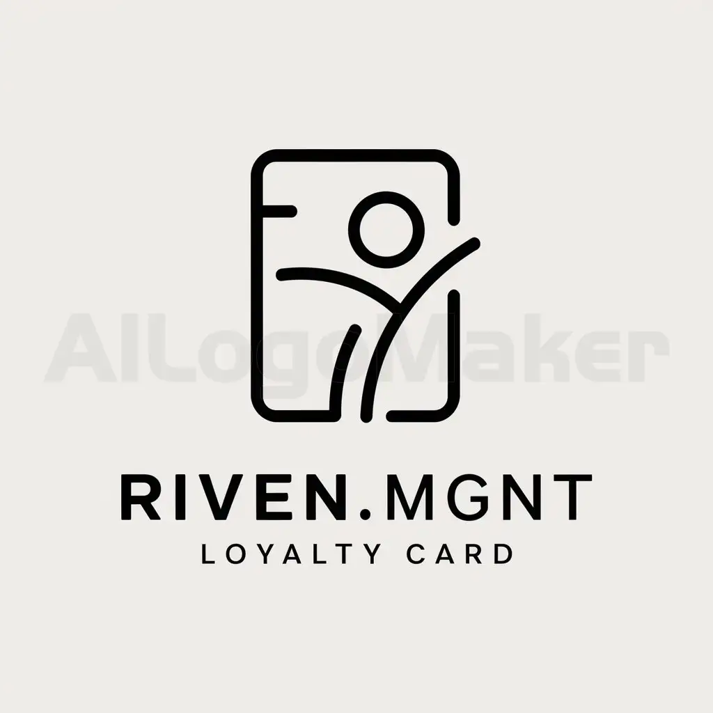 a logo design,with the text "riven.mgnt", main symbol:crée moi un logo carte de fidelité,Moderate,be used in Others industry,clear background