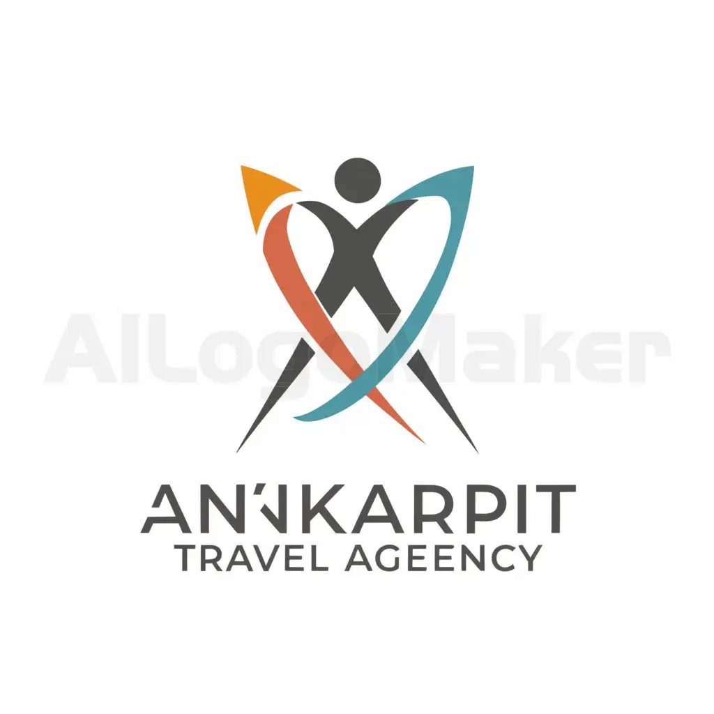 a logo design,with the text "AnkArpit", main symbol:The theme for the logo is women empowerment. There is a travel agency named AnkArpit where these are boys names Ank means Ankit and Arpit is Arpit. Ankit Arpit is two sons of this women entrepreneur. So please come up with a logo for this.,Moderate,be used in Travel industry,clear background