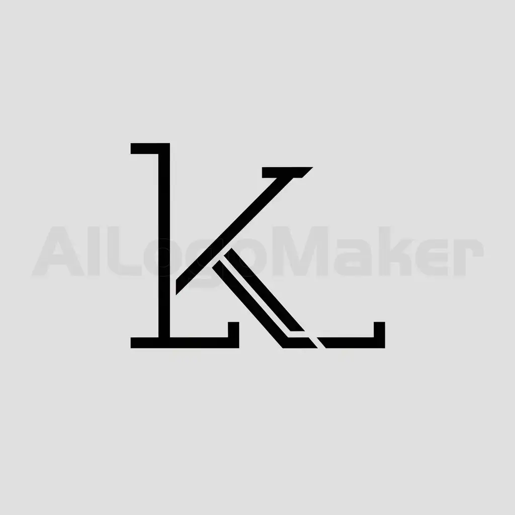 a logo design,with the text "KL", main symbol:KL,Minimalistic,clear background