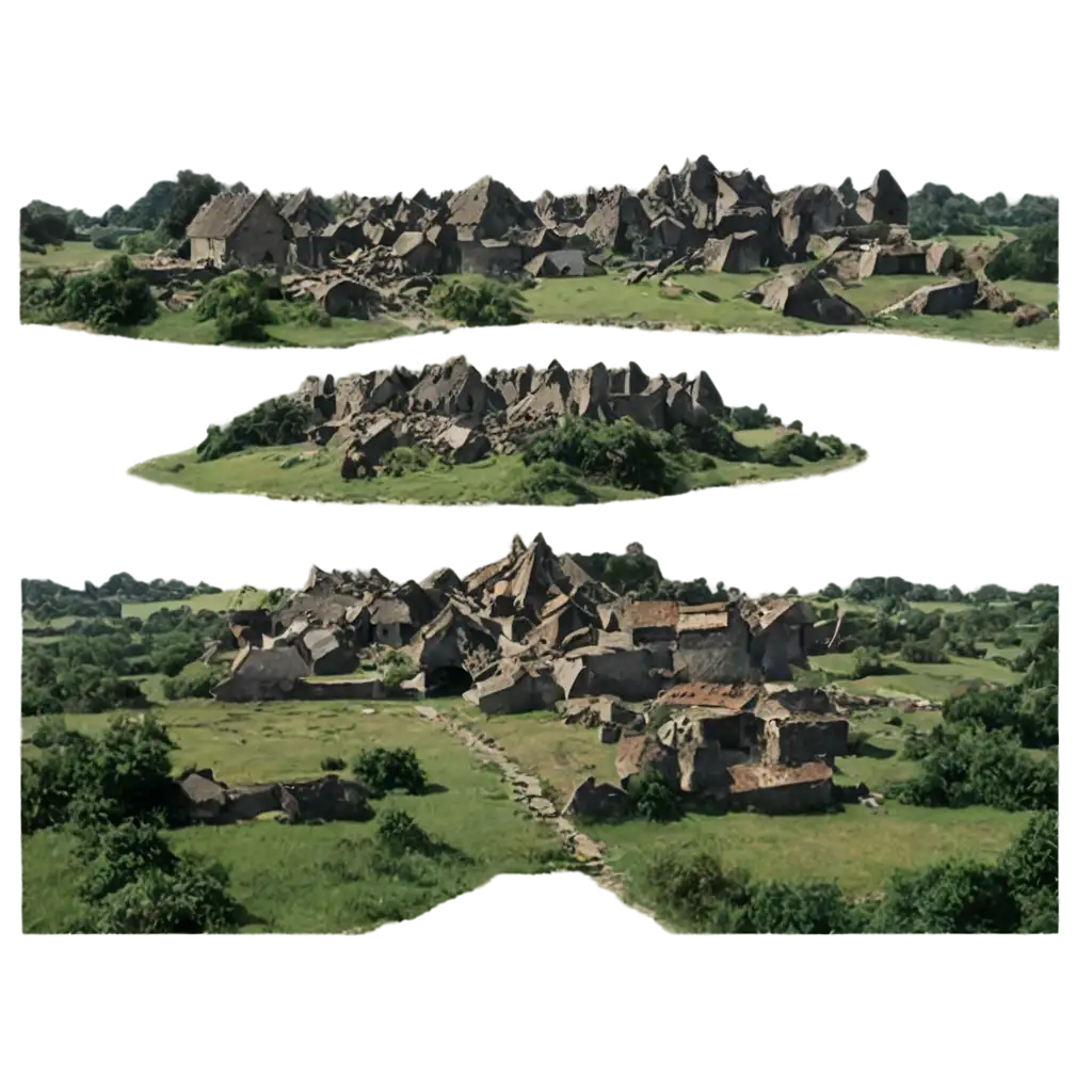 PNG-Image-of-a-Devastated-Village-Symbolism-and-Realism-Combined